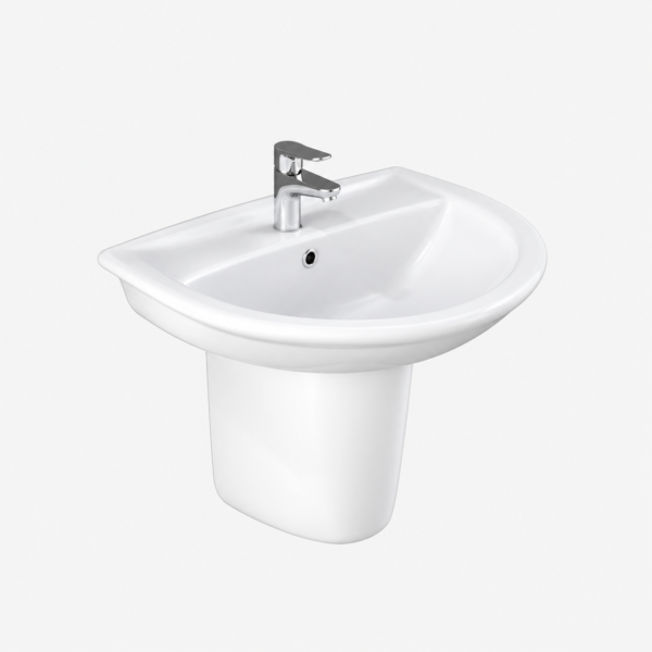 Wash Basin with Half Pedestal